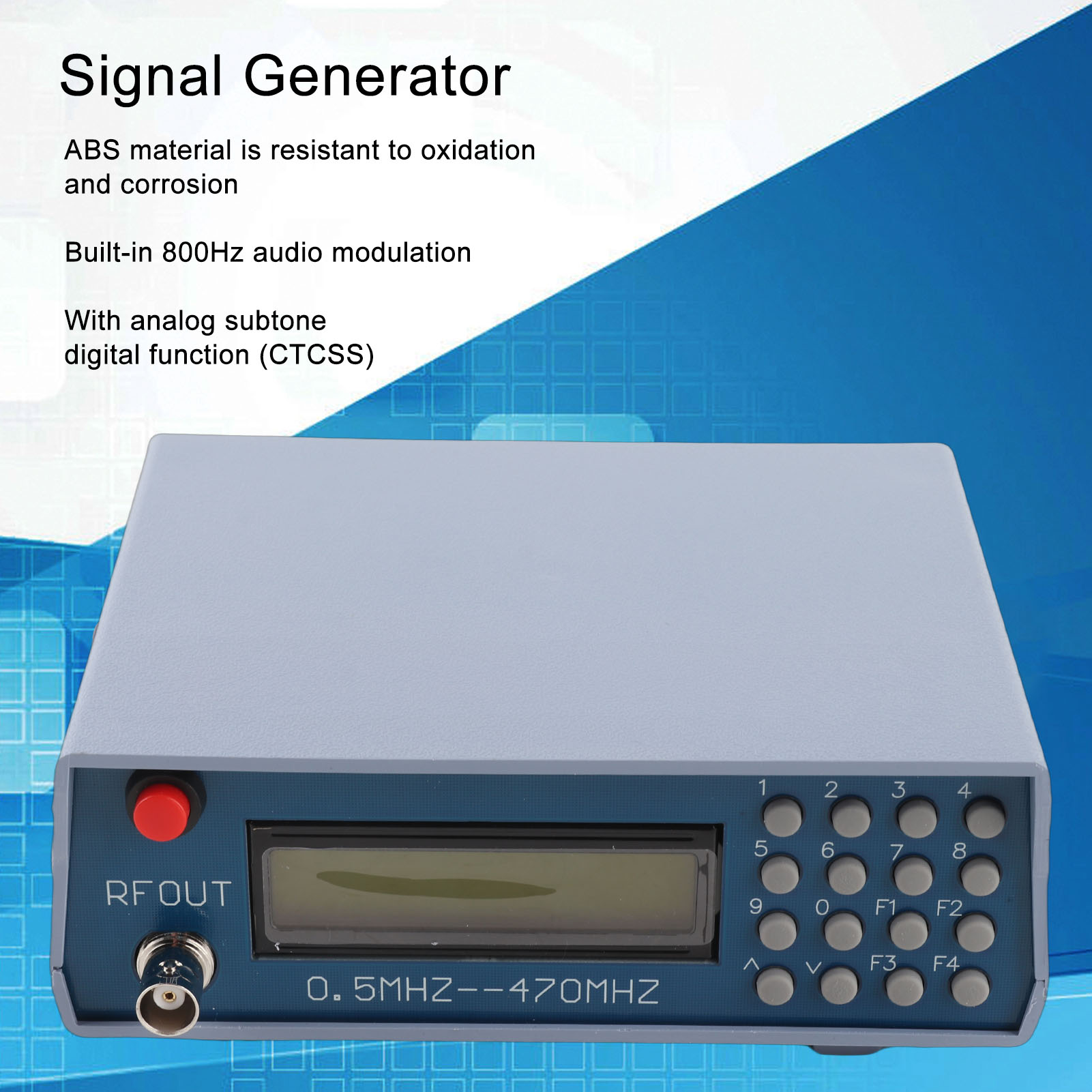 Rf Signal Generator 0.5Mhz To 470Mhz - Funktionssignalgenerator, HF-Signalgenerator, Audiomodulation, Signalquelle, Konditionierung von